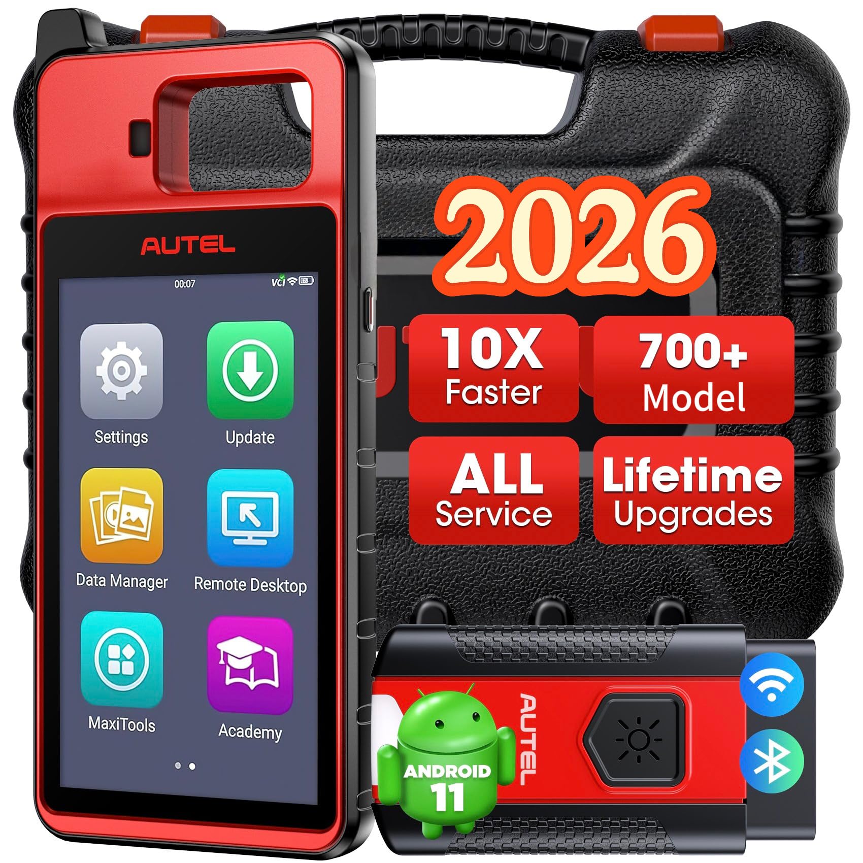Autel Code Reader Diagnostic Tool, 2025 OBDII Scan Tool with Lifetime Free Updates, Wireless BT Scan Tool, 2GB & 64GB Android 9.0, for Home Mechanics & DIYers