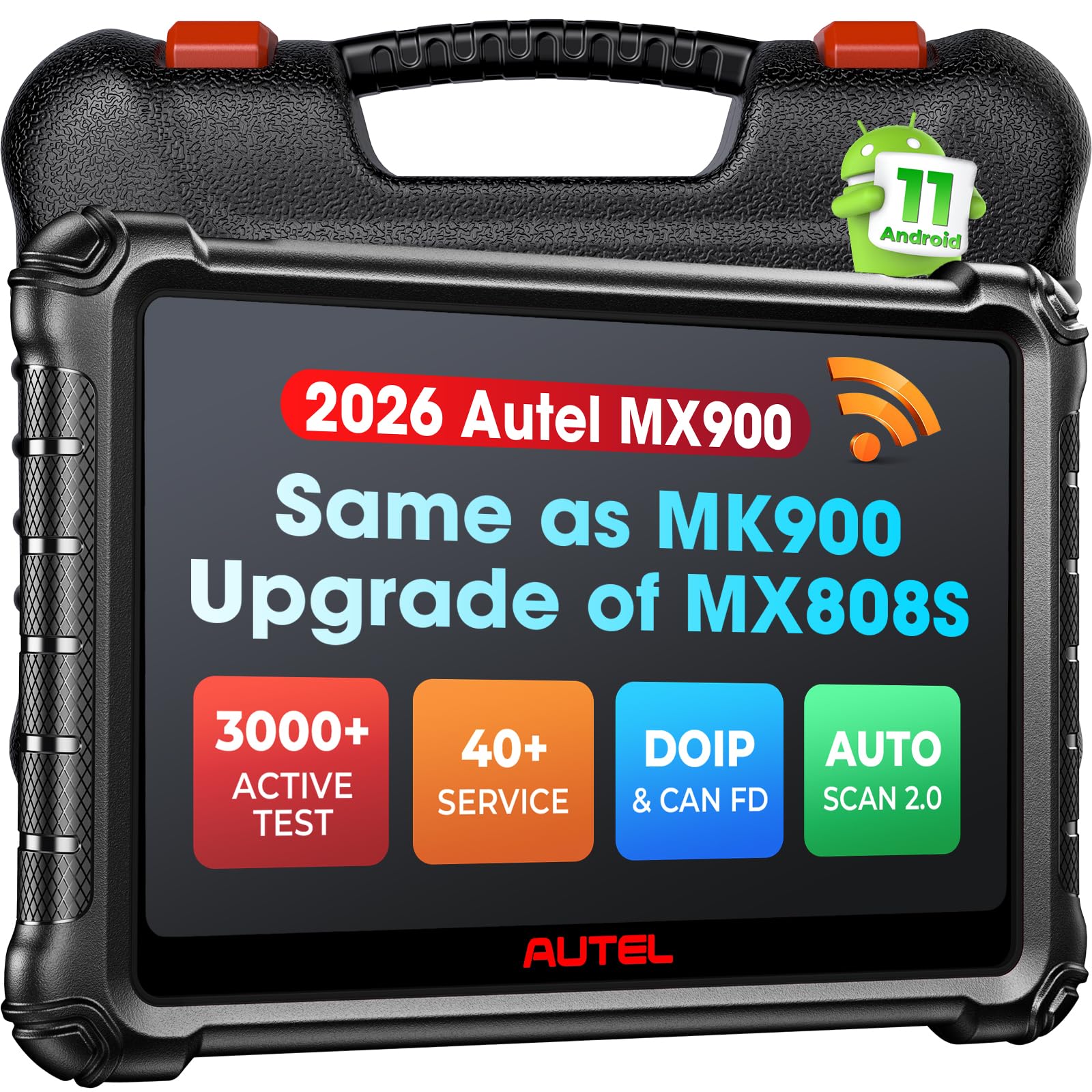 Autel Scanner MaxiCheck MX900: 2026 Bidirectional Scan Tool Upgrade of MX808S MK808S MK808BT-Pro, US Ver. of Autel MK900 MK900BT, CANFD &DOIP, 40+Services, 3000+ Active Test, All-Sys Diagnose, FCA
