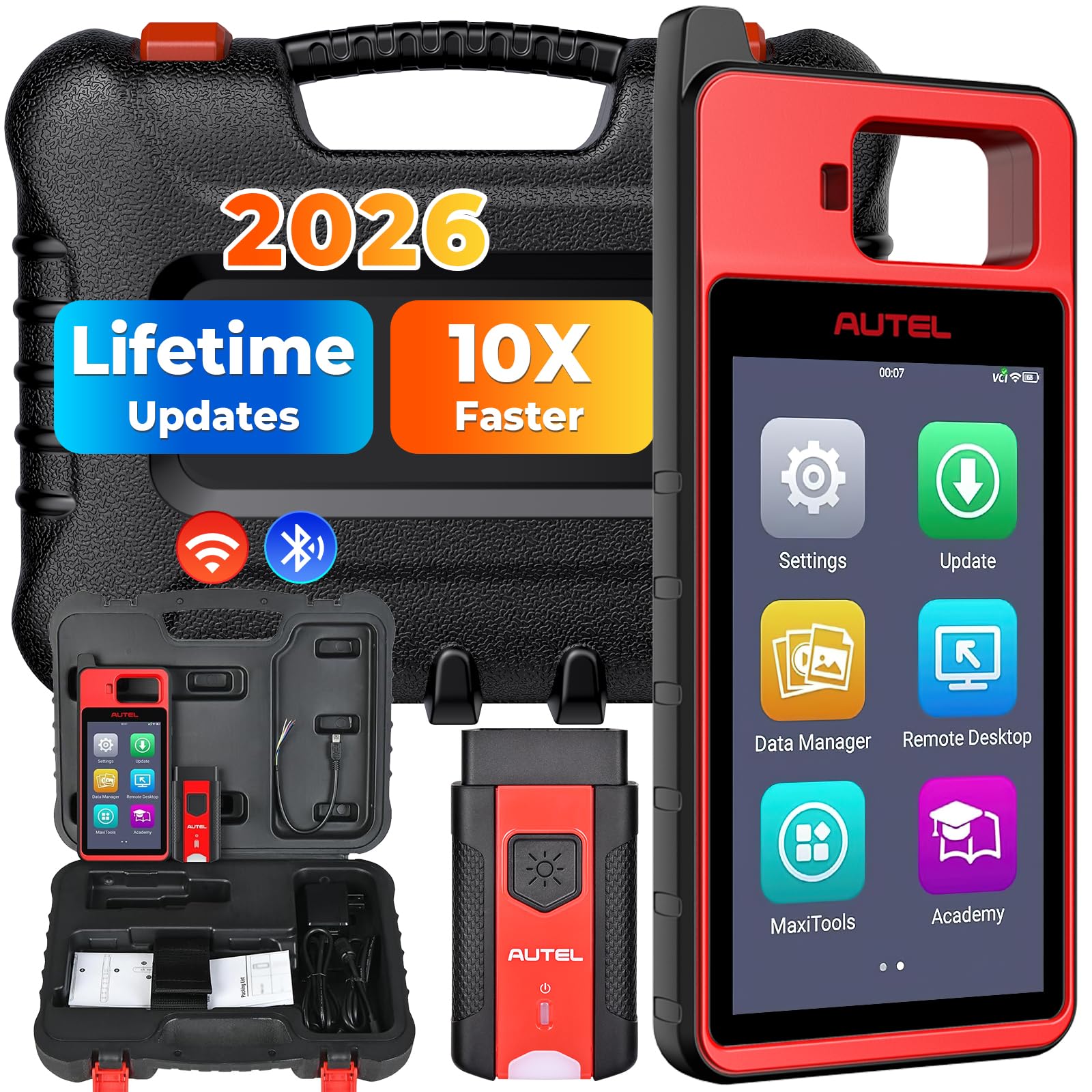 Autel Code Reader Diagnostic Tool, 2025 OBDII Scan Tool with Lifetime Free Updates, Wireless BT Scan Tool, 2GB & 64GB Android 9.0, for Home Mechanics & DIYers