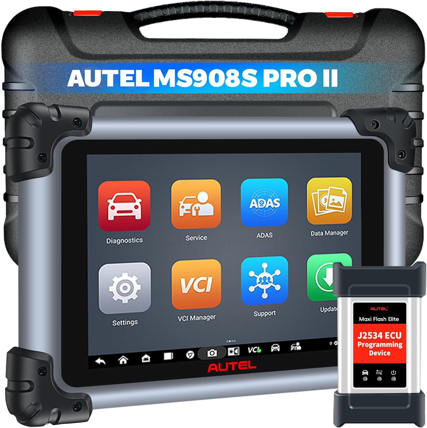 Autel MaxiSYS MS908S Pro II: J2534 Reprogramming Tool, 2026 Upgrade of MK908 Pro ECU Coding Tool, Bidirectional Scanner with 38+ Services, AutoScan 2.0, FCA AutoAuth, Alternative to MaxiSYS Elite II