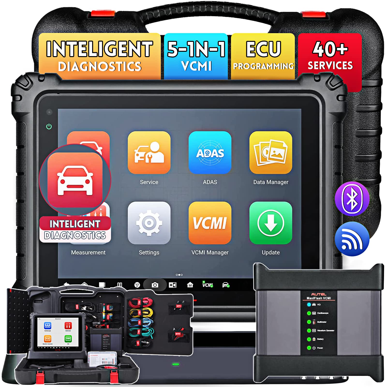 Autel MaxiSys Ultra Full System Intelligent Diagnostic Scan Tool, 2025 Upgraded of EliteII/MS909/MS919, Top Auto Diagnostic Tool with 5-in-1 VCMI[$2000], ECU Programming & Coding, AutoAuth for FCA SGW